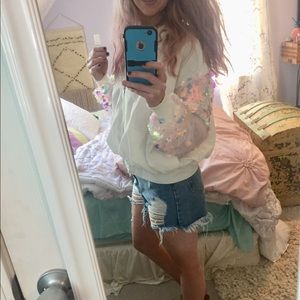 Forever 21 sequin bomber jacket